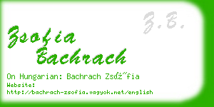zsofia bachrach business card